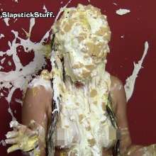 SlapstickStuff: Jasmine Returns As A Messy (& Topless) Maid!