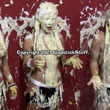 SlapstickStuff: Jasmine Returns As A Messy (& Topless) Maid!