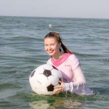 Wet Live Team: Totally Wet Nastya Plays with a Bouncy Ball!