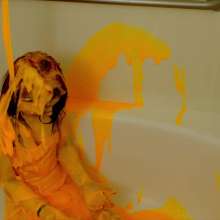 messyhot: Trinity May Slimed in Neon Pink and Orange
