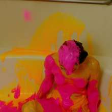 messyhot: Trinity May Slimed in Neon Pink and Orange