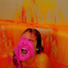 messyhot: Trinity May Slimed in Neon Pink and Orange