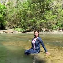 Wet_look_elena: Vika in the River