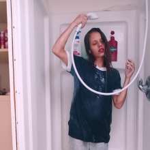Missblueeyes7777: Wetlook Blast in My New Shower