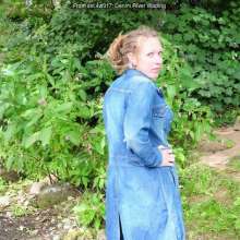 DungeonMasterOne: Purity wades into the river in jeans and a denim coat!