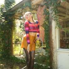 eileenvogel: W383 Eileen in party outfit dancing in the garden
