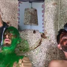 RevSlymsford: Antony's Messy Boot Camp 2: Choc Pie Faces + Messy Feet Fun
