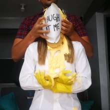 messyProfessor: Cake with Delicious Cream on Her Face!