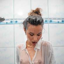 Your Wet Cat: Incredibly Oiled Anastasia in an Oil Bath!  Part 1