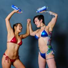 messyhot: Irene Silver Vs Faith Wrestling in a Cake Mess