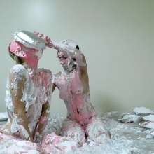 RevSlymsford: Kaydens and Jade: Messy With Pies + Batter, Wearing Thongs