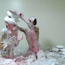 RevSlymsford: Kaydens and Jade: Messy With Pies + Batter, Wearing Thongs