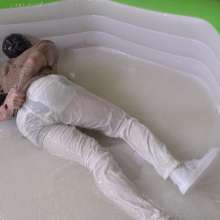 WamtasticUK: Lucas Dunks for Balls in Clear Gunge in White Chinos