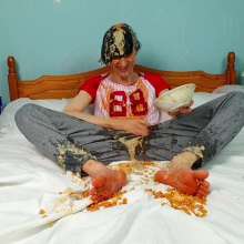 EmoGuyGunge: Messy Breakfast in Bed