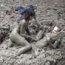 Jayce: On Tuesday's We wear Mud!  ha!  jayce+mel's Erotic Thick Mud Play!