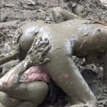 Jayce: On Tuesday's We wear Mud!  ha!  jayce+mel's Erotic Thick Mud Play!