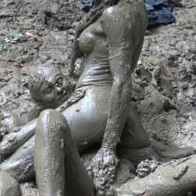 Jayce: On Tuesday's We wear Mud!  ha!  jayce+mel's Erotic Thick Mud Play!