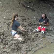 Jayce: On Tuesday's We wear Mud!  ha!  jayce+mel's Erotic Thick Mud Play!