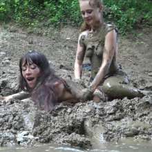 Jayce: On Tuesday's We wear Mud!  ha!  jayce+mel's Erotic Thick Mud Play!
