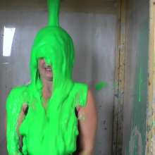 extremegunk: Princess Get's the Green Gunging