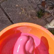 Cake sitting fan: thick slime and feet