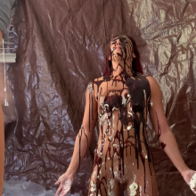 Slimed Models: Naked April Covered in Whipped Cream, Chocolate, and Caramel!