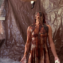 Slimed Models: Naked April Covered in Whipped Cream, Chocolate, and Caramel!