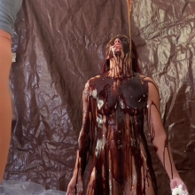 Slimed Models: Naked April Covered in Whipped Cream, Chocolate, and Caramel!