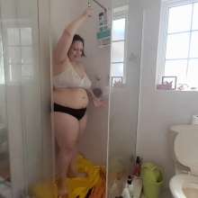 Darkabyss445: Soapy Rainwear in the Shower