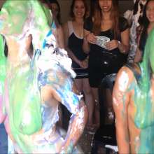 RevSlymsford: Total Mess 2022:4 Girls Play Messy Game 'Help Me Out!'