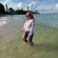 Wet_look_elena: White Shirt and Jeans in the Sea