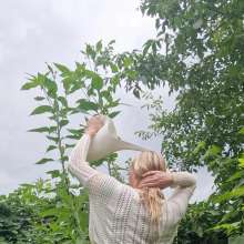 eileenvogel: Eileen in sage leggings and knitted sweater wetlook