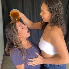RevSlymsford: Ana And Jenny Messy Syrup Makeout Fun