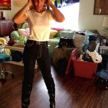 Tight and Wet Clothes: Candies  Tight Jeans Try On