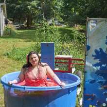 JD and Messy Andi: Pink Formal Gown Dunked!