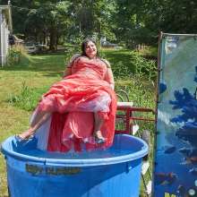 JD and Messy Andi: Pink Formal Gown Dunked!