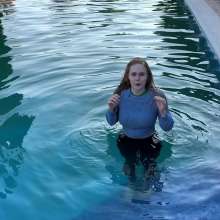 AuroraWetlook: Going into in the Pool Fully-clothed--Part 1 of 2.