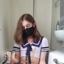 filthyfemboy: Horny Femboy Ruins His Outfit
