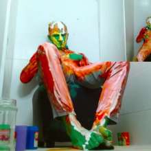 MessyGuys: Jimmy Covers Himself Green, Pours 8 Paint Jars + Showers