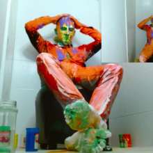 MessyGuys: Jimmy Covers Himself Green, Pours 8 Paint Jars + Showers