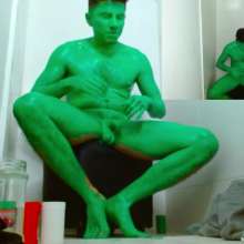 MessyGuys: Jimmy Covers Himself Green, Pours 8 Paint Jars + Showers