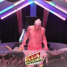 LiquidX: Callum Plunged in Overalls after mixing 3,000 litres of Gunge
