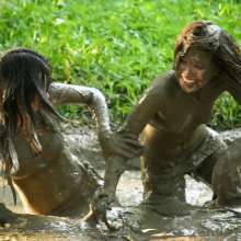 dlodoski: Angel and Crystal, Mud Tug of War--Photos