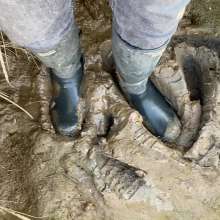 MuddySideUp: Muddy Dark Blue Wellies02