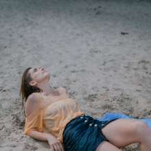 Wet Live Team: Natashka Swam in the River Fully-dressed without a Bra