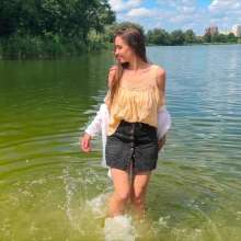 Wet Live Team: Natashka Swam in the River Fully-dressed without a Bra