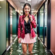 Wetmaxiskirts: Glamour AI Wetlook (including some sweaters, business wear and uniforms)