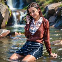 Wetmaxiskirts: Glamour AI Wetlook (including some sweaters, business wear and uniforms)