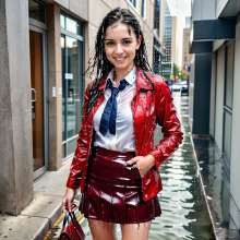 Wetmaxiskirts: Glamour AI Wetlook (including some sweaters, business wear and uniforms)
