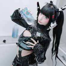 RSSRuinStreetStyle: Cyber Girl Soaked In Slimy Lube After Pool Wearing Swimsuit, Stockings